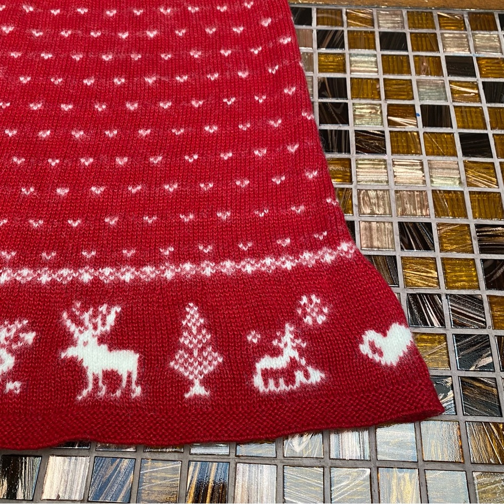 Ralph Lauren Cotton/Wool Reindeer Cable Sweater Dress - Picture 4 of 8